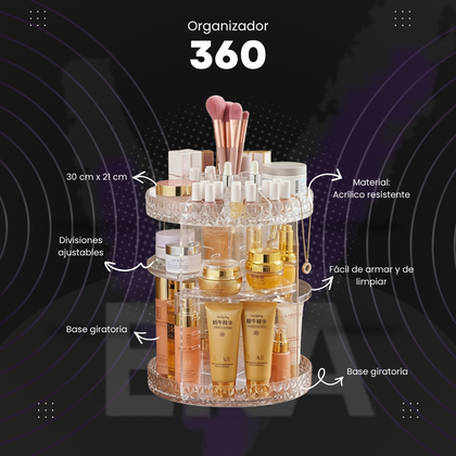 ORGANIZADOR MAQUILLAJE 360