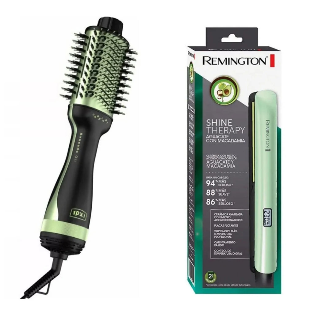 Combo Plancha Aguacate Cepillo Secador